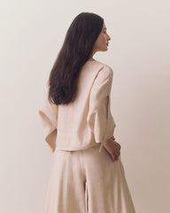 Linen Adjustable Sleeve Top