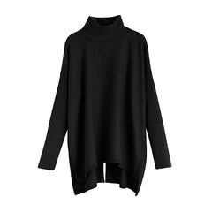 Alpaca Open-Back Turtleneck Sweater