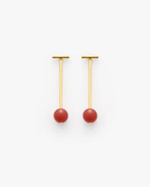 Cerise Bar Ear Jacket Earrings