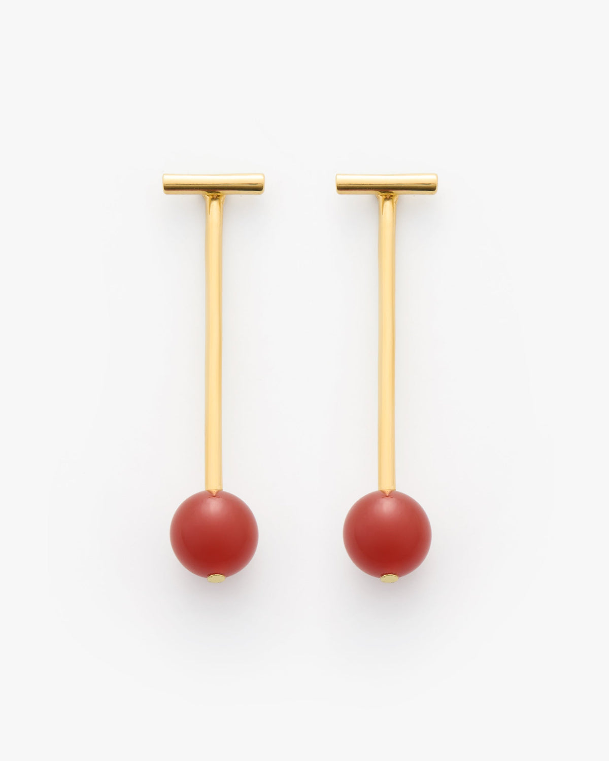 Cerise Bar Ear Jacket Earrings