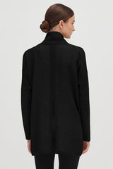 Alpaca Open-Back Turtleneck Sweater